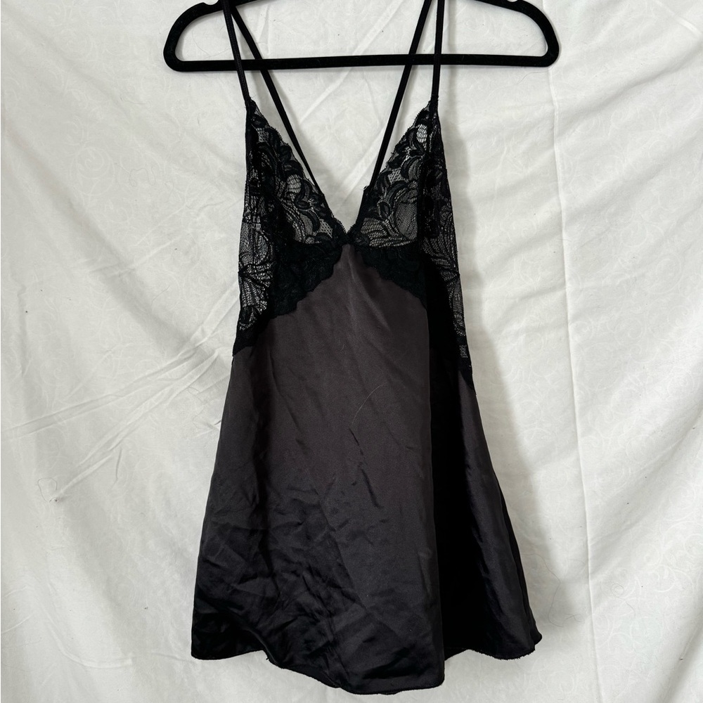 Elegant Black Lace Slip Dress